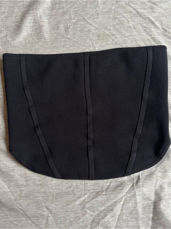 Babaton Dresses & Skirts - Babaton Sculpt Knit Black Mini Tube Top Medium